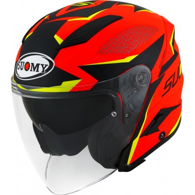 Suomy Speedjet Luminism Jet Black Red Helmet