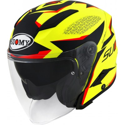 Suomy Speedjet Luminism Jet Black Yellow Helmet