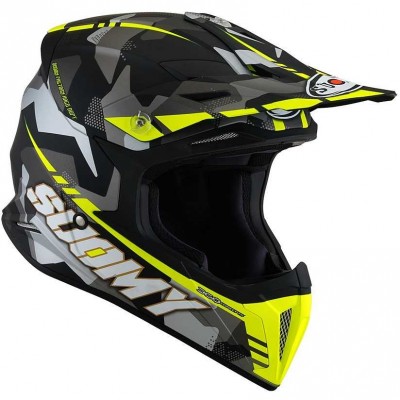 Suomy X-Wing Camouflager Yellow Black Helmet