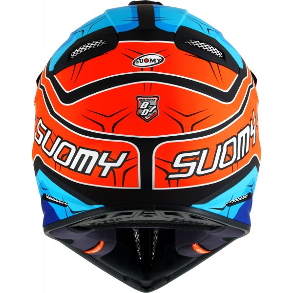 Suomy X-Wing Subatomic Orange Blue Helmet