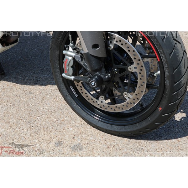 T-REX FRONT AXLE SLIDERS FOR DUCATI DESERT X 2022 - 2024 PART # N80-7F