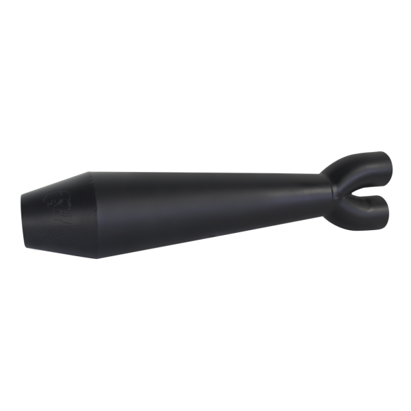 TWO BROTHERS MEGAPHONE GEN II 2-INTO-1 CERAMIC BLACK EXHAUST FOR HARLEY DAVIDSON SOFTAIL 2018+ PART # 005-4970199-B