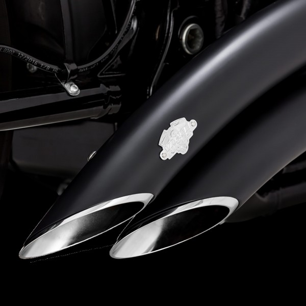 VANCE& HINES BIG RADIUS 2-INTO-2 SLIP-ONS EXHAUST BLACK PART # 46377