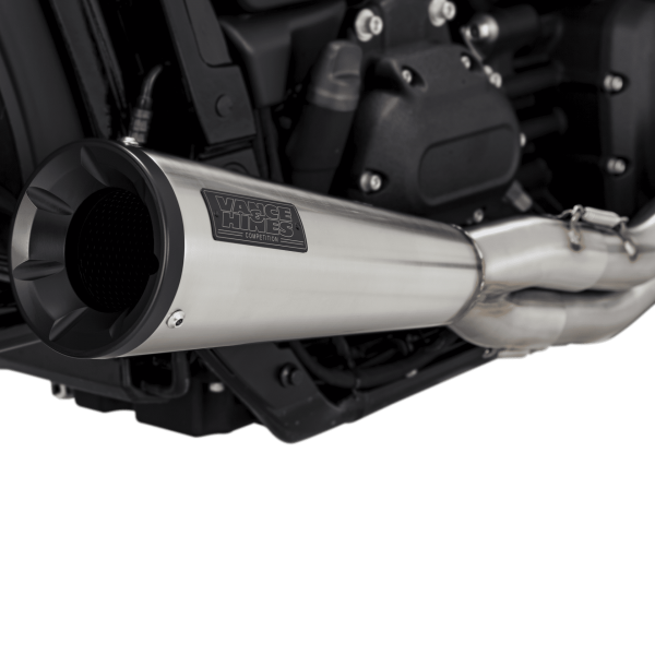 VANCE& HINES STAINLESS 2-INTO-1 UPSWEEP SLIP-ONS EXHAUST BRUSHED PART # 27323