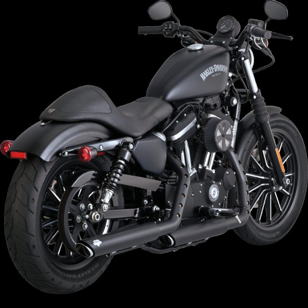 VANCE& HINES TWIN SLASH 3 SLIP-ONS EXAHUST BLACK PART # 46361