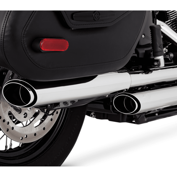 VANCE& HINES TWIN SLASH 3 SLIP-ONS EXHAUST CHROME PART # 16379