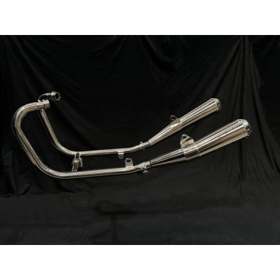 VANDEMON SLASH CUT TITANIUM EXHAUST FOR TRIUMPH 765 S/R/RS AND MOTO 2 STREET TRIPLE  2023-2024 PART # TRIUM765STTIEXB