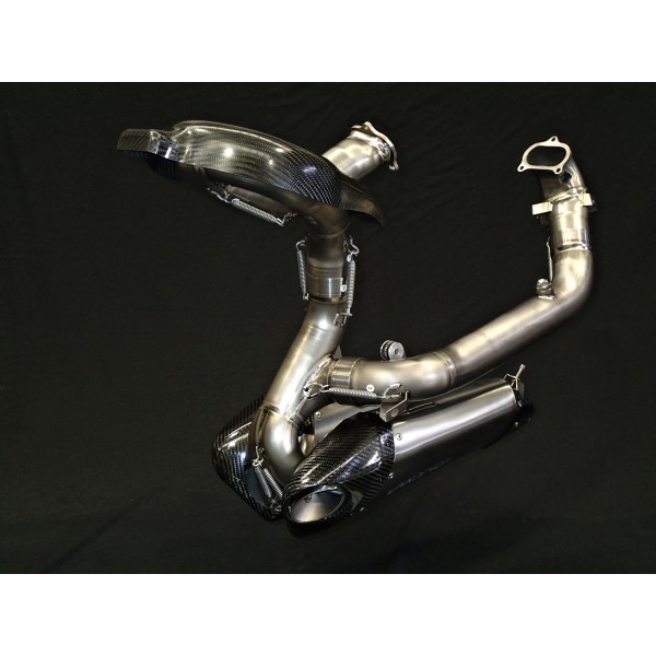 Vandemon Titanium Low Mount Exhaust System For Ducati Panigale V2 2019-22 Part # DUCV2TIEXHSBELA