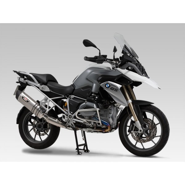 Yoshimura Japan Slip-On Hepta Force Satin cover Carbon end Exhaust For BMW R1200GS/Adventure 2017 #1F0-636-L03G0