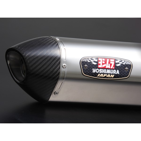 Yoshimura Japan Slip-On Stainless cover Carbon end Exhaust For Suzuki V-Strom 250 #110-130-5W50