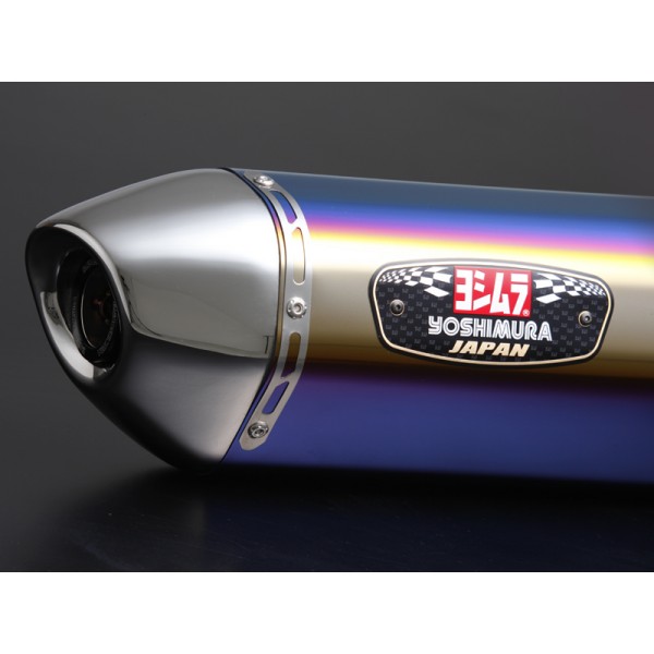 Yoshimura Japan Slip-on R-77J Titanium Blue cover Stainless end Exhaust For Suzuki GSX-S750 #110-150-5V80B