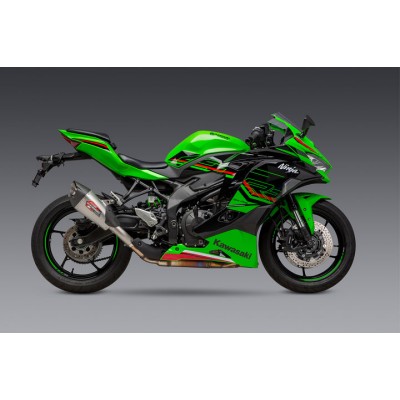 YOSHIMURA AT2 STAINLESS SLIP-ON EXHAUST FOR KAWASAKI NINJA ZX-4R 2023-2024 PART # 14720BP520