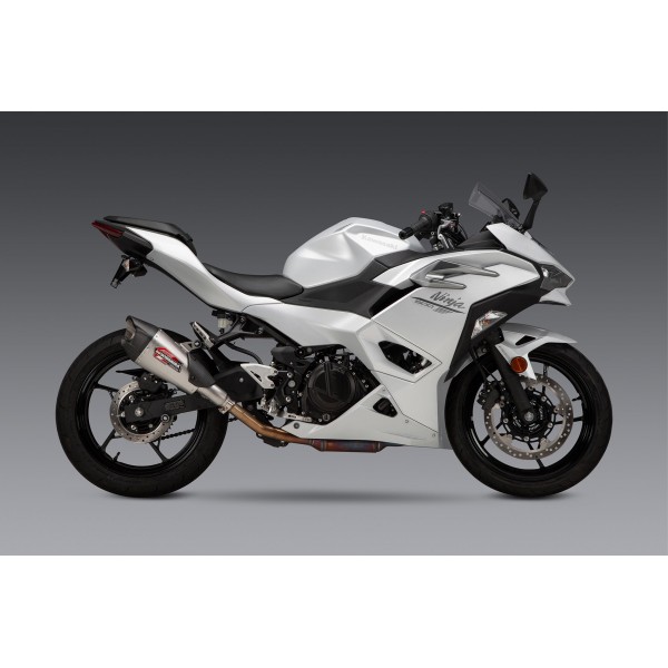 YOSHIMURA STAINLESS SLIP-ON EXHAUST, W/ STAINLESS MUFFLER FOR KAWASAKI Z 500 / NINJA 500 2024 PART #  14730BP520