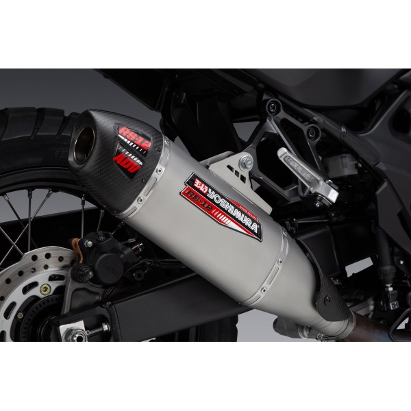 YOSHIMURA STAINLESS SLIP-ON EXHAUST W/ STAINLESS MUFFLER FOR HONDA XL750 TRANSALP 2023-2024 PART # 12755BS520