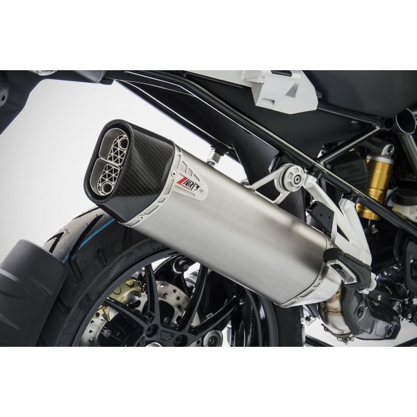 ZARD RACING STAINLESS STEEL SLIP-ON EXHAUST FOR BMW R 1250 GS 2019-2020 PART # ZBW523S10SCR