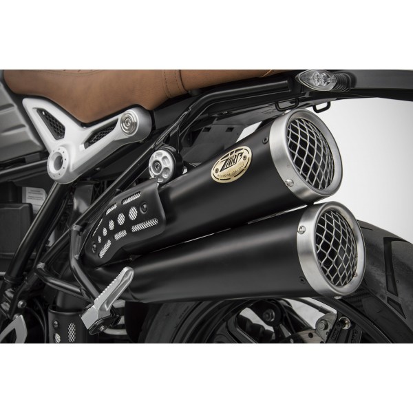 ZARD HOMOLOGATED STAINLESS STEEL THUNDERBOLT SLIP-ON EXHAUST FOR BMW R NINE T SCRAMBLER 2017-2020 PART # ZBW542S10SSO