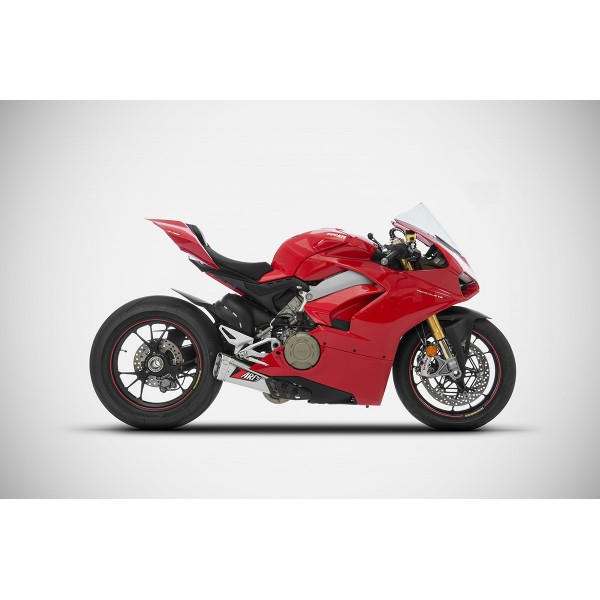ZARD RACING TITANIUM COMPENSED SLIP-ON EXHAUST FOR DUCATI PANIGALE V4-V4S 2018-2019 PART # ZDU004T10TSR