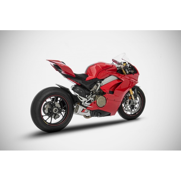 ZARD RACING TITANIUM COMPENSED SLIP-ON EXHAUST FOR DUCATI PANIGALE V4-V4S 2018-2019 PART # ZDU004T10TSR