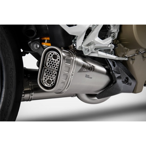 ZARD RACING STAINLESS STEEL SLIP-ON EXHAUST FOR DUCATI STREETFIGHTER V4 / V4S 2020-2022 PART # ZDU005S10TSR