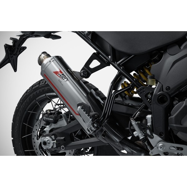 ZARD HOMOLOGATED STAINLESS STEEL SABBIA SLIP-ON EXHAUST FOR DUCATI DESERTX 2021-2023 PART # ZDU132S10SSO
