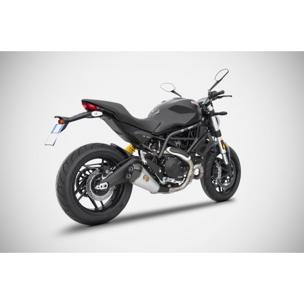 ZARD RACING SLIP-ON EXHAUST FOR DUCATI MONSTER 797 2017-2019 PART # ZDU787S10SCR