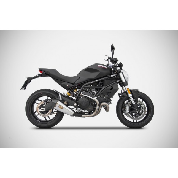 ZARD RACING SLIP-ON EXHAUST FOR DUCATI MONSTER 797 2017-2019 PART # ZDU787S10SCR