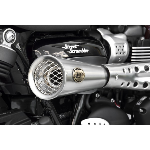 ZARD RACING STAINLESS STEEL TIGER 70 FULL KIT EXHAUST FOR TRIUMPH SCRAMBLER 900 2021-2023 PART # ZTP080S00SSR
