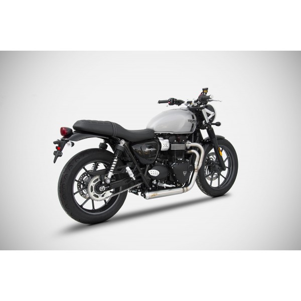 ZARD RACING STAINLESS-STEEL CROSS FULL KIT EXHAUST FOR TRIUMPH SPEED TWIN 900 2021-2023 PART # ZTP087S00SSR