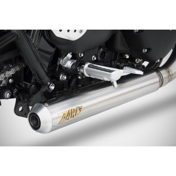 ZARD RACING STAINLESS-STEEL CROSS FULL KIT EXHAUST FOR TRIUMPH SPEED TWIN 900 2021-2023 PART # ZTP087S00SSR