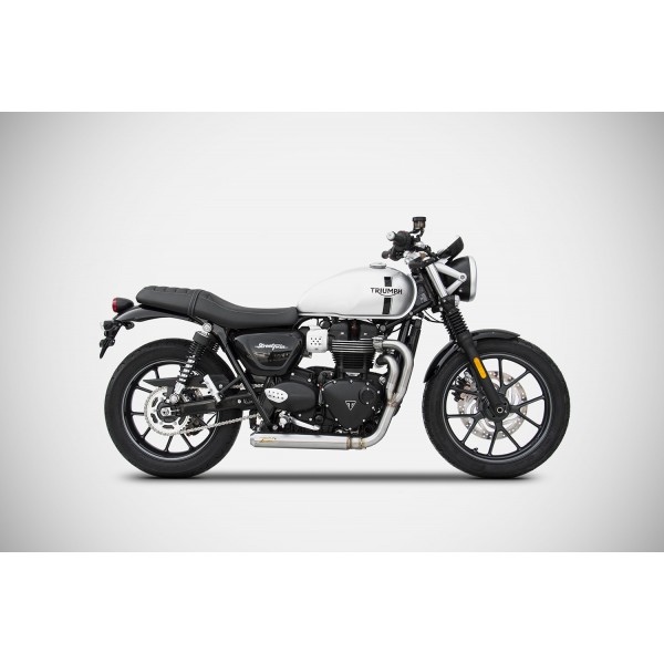 ZARD RACING STAINLESS-STEEL CROSS FULL KIT EXHAUST FOR TRIUMPH SPEED TWIN 900 2021-2023 PART # ZTP087S00SSR