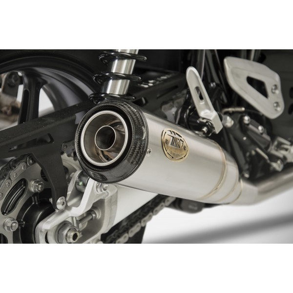 ZARD RACING STAINLESS-STEEL CONICAL SLIP-ON EXHAUST FOR TRIUMPH SPEED TWIN 1200 2021-2023 PART # ZTP090S10SSR