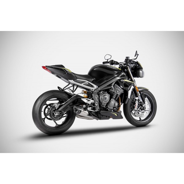 ZARD RACING TITANIUM SLIP-ON EXHAUST FOR TRIUMPH STREET TRIPLE 765 2020-2022 PART # ZTP095S10TCR ZARD RACING TITANIUM SLIP-ON EXHAUST FOR TRIUMPH STREET TRIPLE 765 2020-2022 PART # ZTP095S10TCR