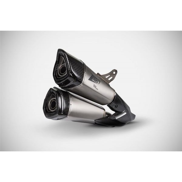 ZARD HOMOLOGATED STAINLESS-STEEL SLIP-ON EXHAUST FOR TRIUMPH SPEED TRIPLE 1200 RS/RR 2021-2023 PART # ZTP097S10TCO