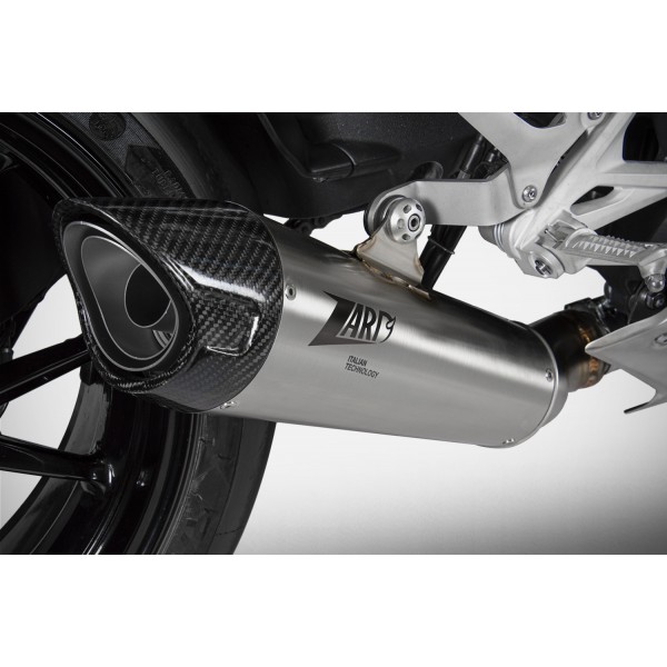 ZARD RACING STAINLESS-STEEL SLIP-ON EXHAUST FOR TRIUMPH SPEED TRIPLE 1200 RS/RR 2021-2023 PART # ZTP098S10TCR