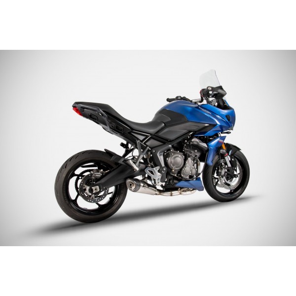 ZARD RACING STAINLESS STEEL FULL KIT EXHAUST FOR TRIUMPH TIGER SPORT 660 2021-2023 PART # ZTP101S00SCR