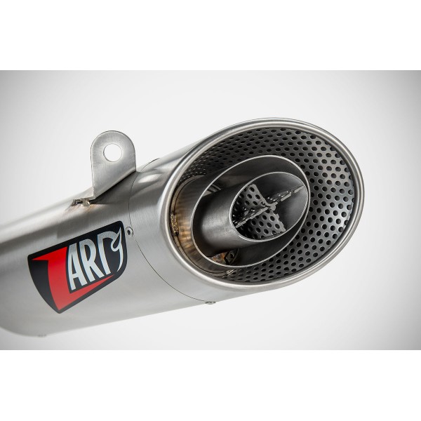 ZARD RACING STAINLESS STEEL FULL KIT EXHAUST FOR TRIUMPH SCRAMBLER 400 X 2024 PART # ZTP104S00SSR