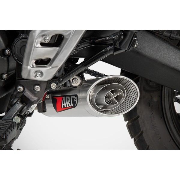 ZARD RACING STAINLESS STEEL FULL KIT EXHAUST FOR TRIUMPH SCRAMBLER 400 X 2024 PART # ZTP104S00SSR