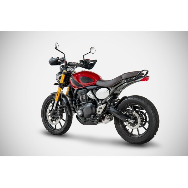 ZARD RACING STAINLESS STEEL FULL KIT EXHAUST FOR TRIUMPH SCRAMBLER 400 X 2024 PART # ZTP104S00SSR
