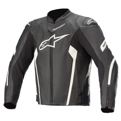 ALPINESTARS FASTER AIRFLOW V2 LEATHER WHITE JACKET