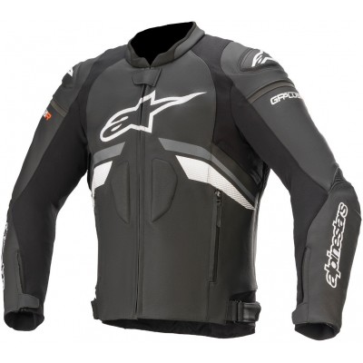 ALPINESTARS GP PLUS R V3 LEATHER BLACK GREY WHITE JACKET