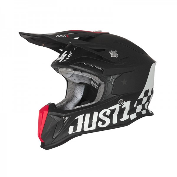 JUST-1 J18-F 2206 OLD SCHOOL BLACK HELMET