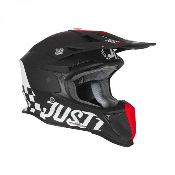 JUST-1 J18-F 2206 OLD SCHOOL BLACK HELMET