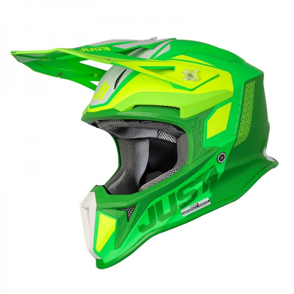 JUST-1 J18 MIPS PULSAR LIME GREEN MATT HELMET