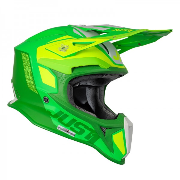 JUST-1 J18 MIPS PULSAR LIME GREEN MATT HELMET