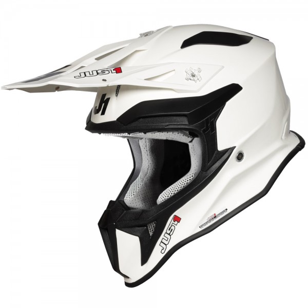 JUST-1 J18 SOLID WHITE HELMET