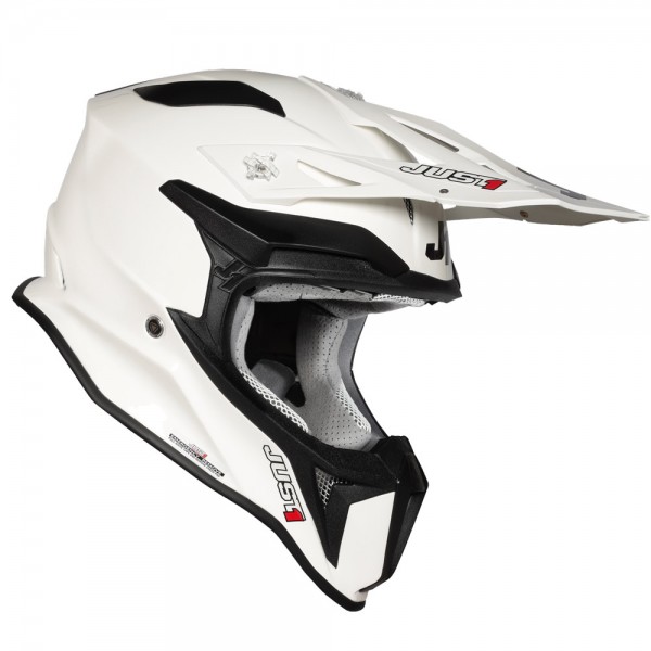 JUST-1 J18 SOLID WHITE HELMET