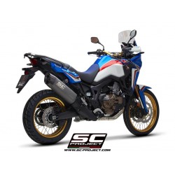 SC-Project Adventure Muffler Titanium Matt Grey Painted With Carbon Fiber End Cap For Honda CRF1000L Africa Twin Part # H16-85MG