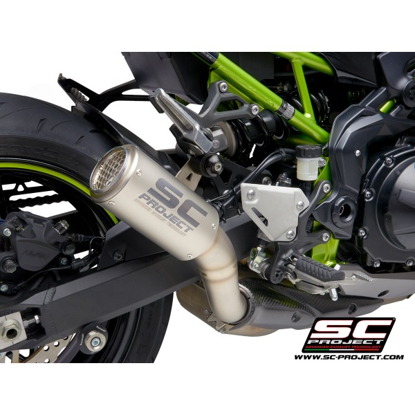 SC-PROJECT CR-T TITANIUM MUFFLER WITH CARBON PROTECTION INCLUDED FOR KAWASAKI Z900 2020-2023 PART # K34-T36TR