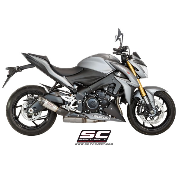 SC-Project S1 Muffler Stainless Steel With Carbon Fiber End Cap Exhaust For Suzuki GSX-S1000 Part # S11A-41A