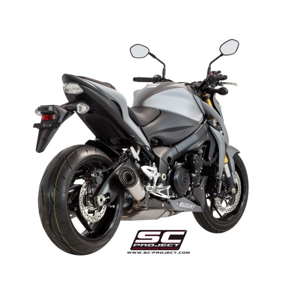 SC-Project S1 Muffler Stainless Steel With Carbon Fiber End Cap Exhaust For Suzuki GSX-S1000 Part # S11A-41A